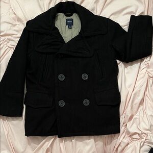 GapKids M8 black wool peacoat